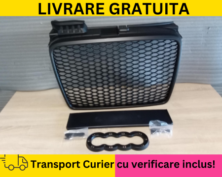 A4 B7 2004-2007 - Grila Masca Radiator Audi A4 B7 2004-2007 Fagure Negru mat