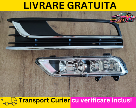 PASSAT B7 2010-2014 - Grila + Proiector ceata stanga VW Passat B7 2010-2014 Trendline