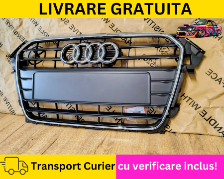 Grila radiator Audi A4 B8.5 Facelift 2011-2015 Originala emblema inclusa [2]
