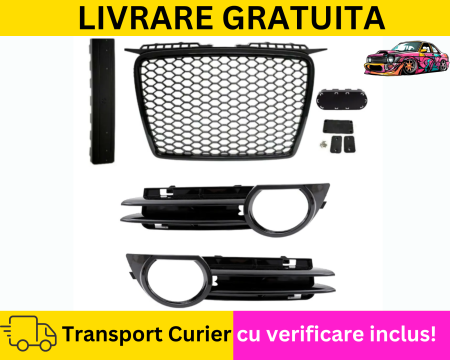 A3 8P 2003-2012 - Grile Bara fata Negru lucios Audi A3 8P 2005-2008
