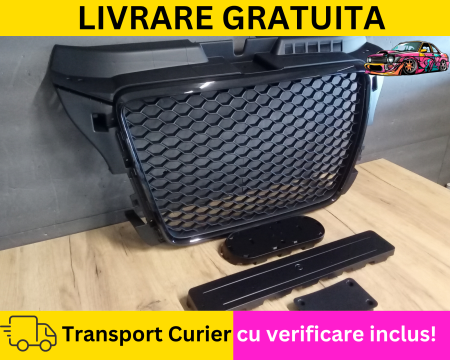Grila radiator fagure Bandou Negru lucios Audi A3 8P Facelift 2008-2012 [1]