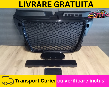 Grila radiator fagure Bandou Negru lucios Audi A3 8P Facelift 2008-2012