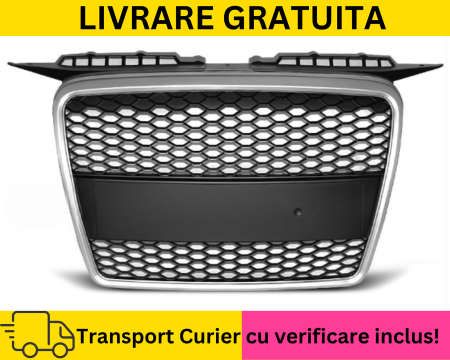 Grila radiator fagure cu Bandou cromat Audi A3 8P 2005-2008
