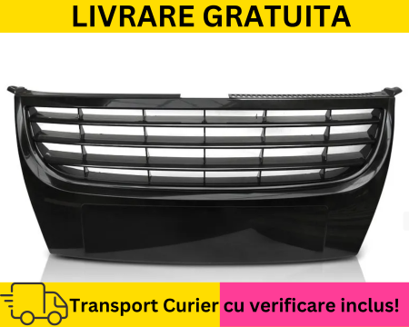 TOURAN 2003-2015 - Grila Radiator fara emblema fata VW Touran 2007-2010 Negru