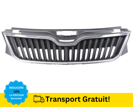 RAPID 2012-2019 - Grila Radiator Skoda RAPID 2012-2019 Bandou Cromat