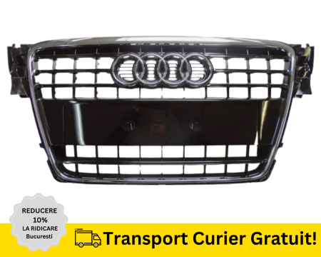 A4 B8 2007-2011 - Grila radiator Audi A4 B8 S-LINE 2007-2011 Originala emblema inclusa