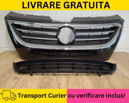 PASSAT CC 2008-2017 - Grile Bara fata Negru lucios L041 VOPSITA Volkswagen Passat CC ,Gauri senzori parcare 2008-2012