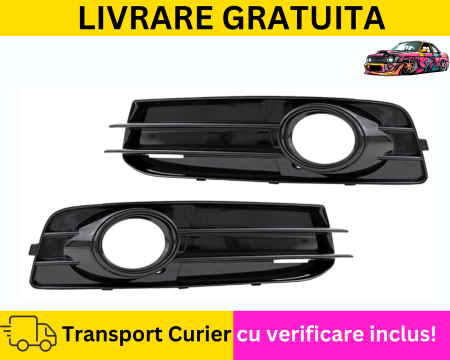 A3 8P 2003-2012 - Grile Bara fata S-LINE Audi A3 8P 2008-2012 Negru lucios