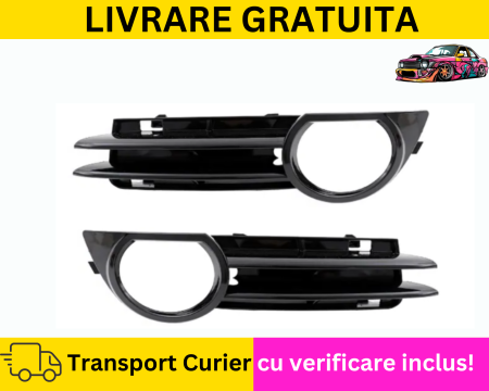 Grile Bara fata Negru lucios Audi A3 8P 2005-2008 [1]