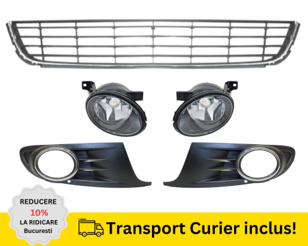 GOLF 6 VI 2008-2012 - Grile Bara fata cu proiectoare ceata VW Golf 6 VI 2008-2012 HATCHBACK SCURT