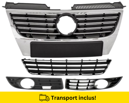 PASSAT B6 2005-2010 - Set Grila Radiator + Grila Bara fata VW Passat B6 2005-2010