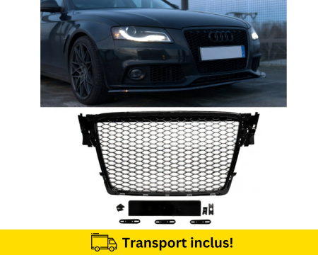 Grile Masca Radiator Audi A4 B8 2007-2011 Fagure Negru lucios