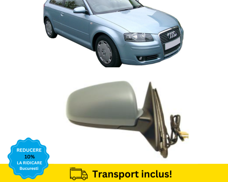 A3 8P 2003-2012 - Oglinda exterior Audi A3 8P 2003-2008 + Sportback Dreapta 8E0857536E