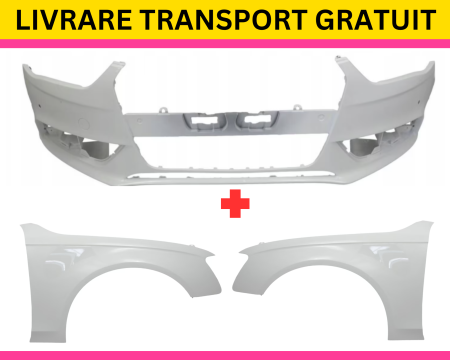 AUDI - Pachet Bara + Aripi fata Audi A4 B8.5 FSL 2012-2015 GATA VOPSITE LY9C ALB IBIS