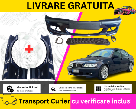BMW - Bara + Aripi fata M Tech Pachet Look BMW Seria 3 E46 Sedan Touring  NFL 1998-2001 VOPSITA  TU Alegi culoarea