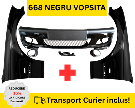 SERIA 3 E46 1998-2005 - Pachet Bara, Aripi fata M-Tech BMW Seria 3 E46 Sedan Touring NFL 1998-2001 668 NEGRU la culoare VOPSITA