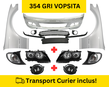 SERIA 3 E46 1998-2005 - Pachet Bara, Aripi, Fauri, Proiectoare fata M-Tech BMW Seria 3 E46 Sedan Touring FSL 2001-2005 354 GRI la culoare VOPSITA