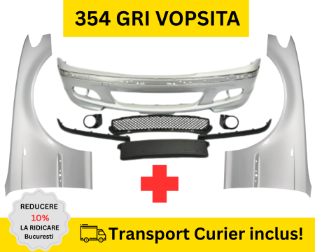 Pachet Bara, Aripi fata M-Tech BMW Seria 3 E46 Sedan Touring FSL 2001-2005 354 GRI la culoare VOPSITA [1]
