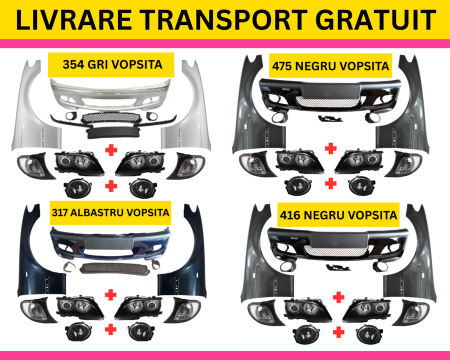 BMW - Pachet Bara, Aripi, Fauri, Proiectoare fata M-Tech BMW Seria 3 E46 Sedan Touring FSL 2001-2005 VOPSITA GRI NEGRU ALBASTRU VERDE ROSU ALB