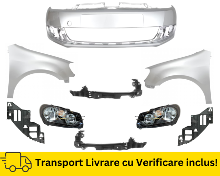 GOLF 6 VI 2008-2012 - Pachet Bara, Aripi, Suporti, Faruri, fata VW Golf 6 VI Hatchback 2008-2012 Simpla LR7L Gri VOPSITE