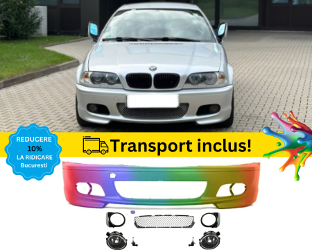 SERIA 3 E46 COUPE CABRIO - Pachet Bara fata M-Tech BMW Seria 3 E46 Coupe Cabrio 1998-2006 Gri 354 vopsita 