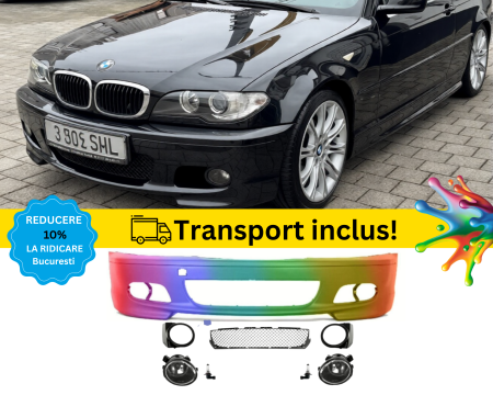 SERIA 3 E46 COUPE CABRIO - Pachet Bara fata M-Tech BMW Seria 3 E46 Coupe Cabrio 1998-2006 Negru vopsita