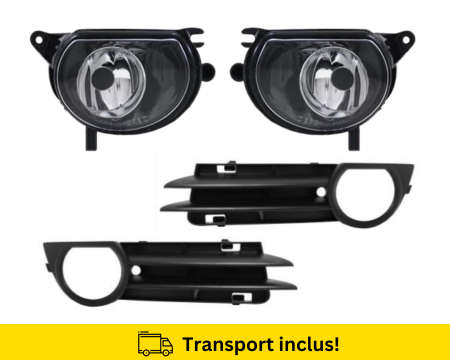 A3 8P 2003-2012 - Proiectoare ceata + Grile Audi A3 8P 2003-2008 H7 Stanga + Dreapta