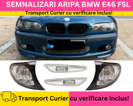 BMW - Set Semnalizari Aripa fata BMW E46 FSL 2001-2005 Clar