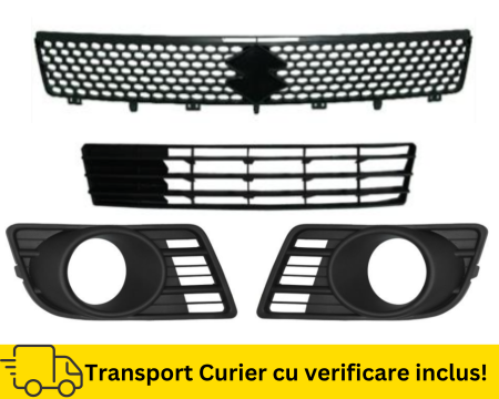 SWIFT 2005-2010 - Set Grile + Radiator Bara fata Suzuki Swift 2005-2010 cu gauri proiectoare