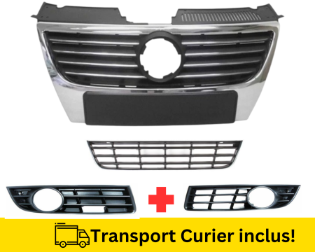 PASSAT B6 2005-2010 - Set Grile Bara fata VW Passat B6 2005-2010 fara gauri senzori parcare
