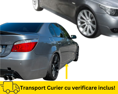 SERIA 5 E60 E61 2003-2010 - Set praguri M-LOOK BMW Seria 5 E60 E61 2003-2010 A52 Gri la culoare VOPSITE