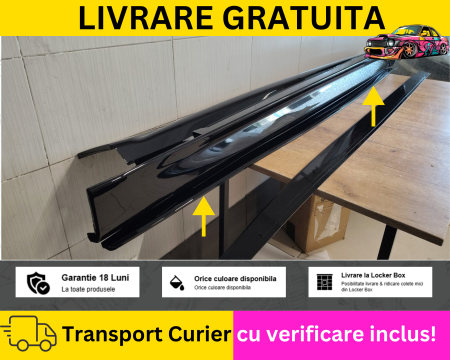 SERIA 3 F30 F31 2011-2019 - Extensii Praguri Negru 475 668 BMW Seria 3 F30 F31 2011-2017 VOPSIT TU Alegi culoarea