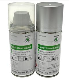 PRODUSE INTRETINERE - Set spray vopsea Skoda Argintiu Diamond metalizat Gri F7T