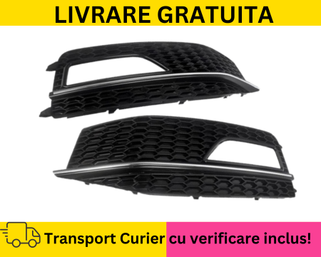 A4 B8.5 2012-2015 - Set Grile proiectoare ceata Bara fata Audi A4 B8.5 FSL 8K S-LINE  2012-2015