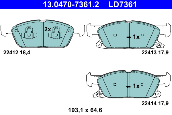 set placute frana,frana disc [2]