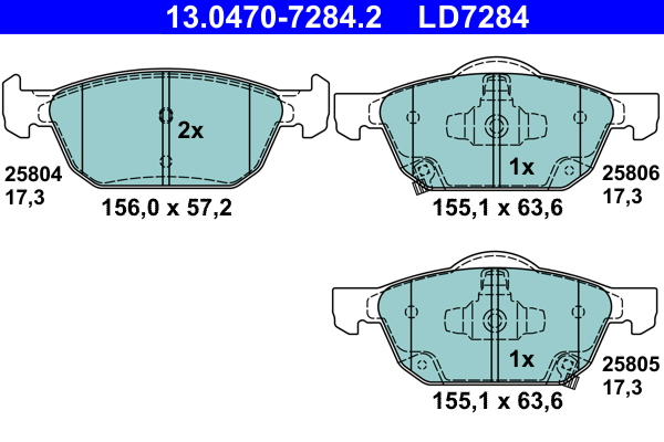 set placute frana,frana disc [2]