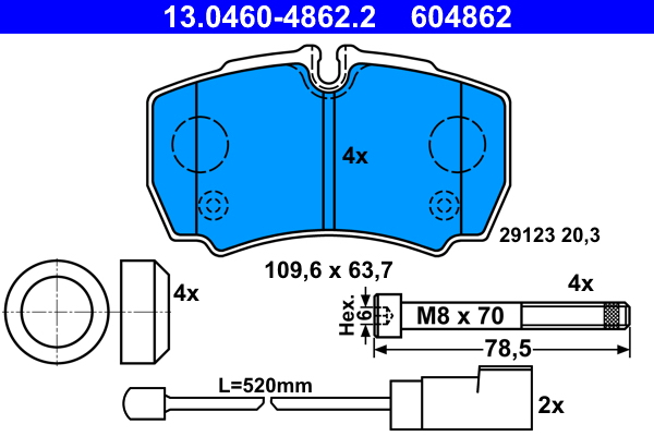 set placute frana,frana disc [1]