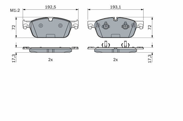 set placute frana,frana disc [3]