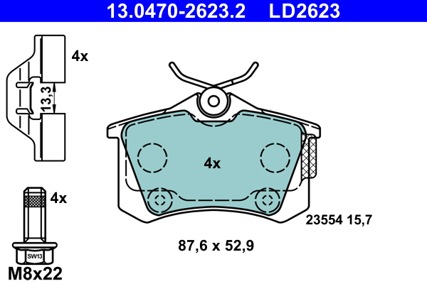 set placute frana,frana disc [2]