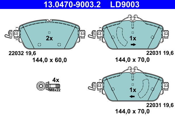 set placute frana,frana disc [2]