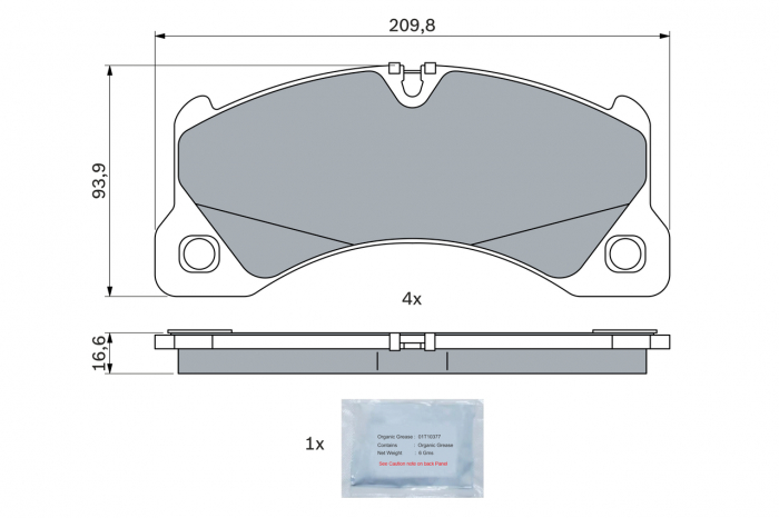 set placute frana,frana disc [2]