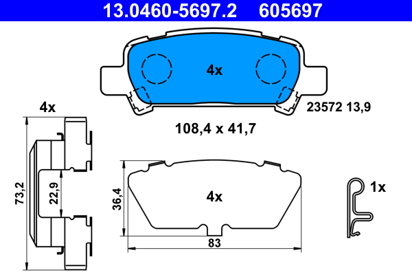 set placute frana,frana disc [2]
