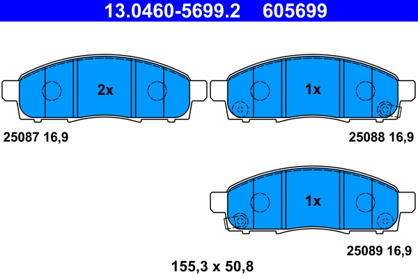 set placute frana,frana disc [2]
