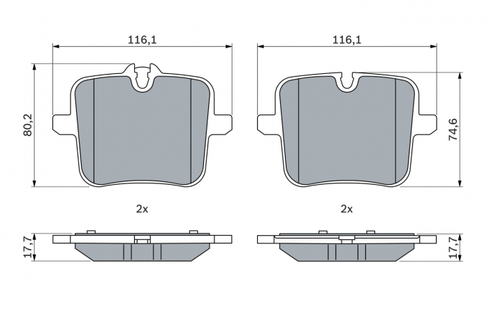 set placute frana,frana disc [2]