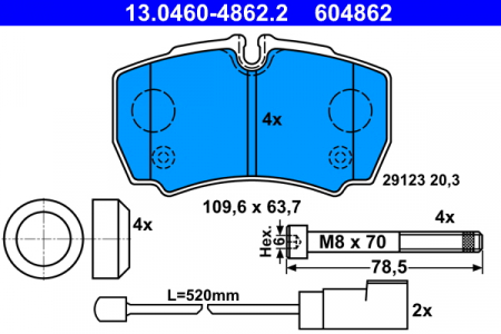 MINI - set placute frana,frana disc