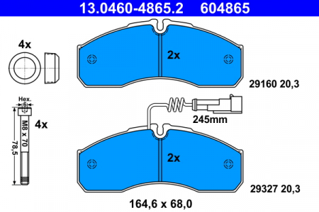 MINI - set placute frana,frana disc