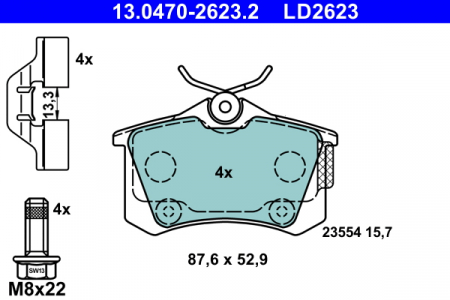 set placute frana,frana disc [1]