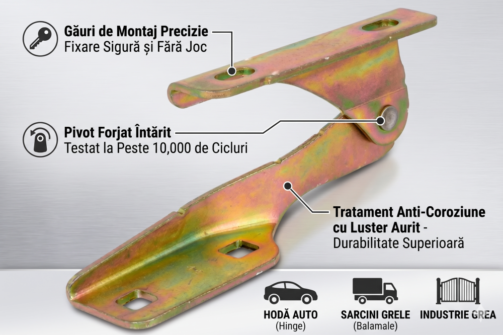 Balama Capotă Motor Dreapta — FORD TRANSIT V FL (2006–2014) [2]