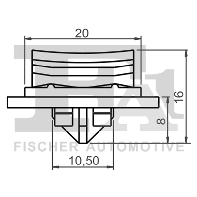 Agrafă Fixare Tapițerie / Interior Albă 16mm — FORD TRANSIT V / V FL (2000–2014) [3]