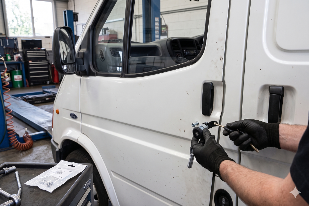 Încuietoare Ușă Dreapta — FORD TRANSIT IV FL II (1994–2000) | OE 1004240 [2]